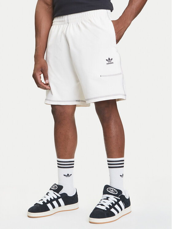 adidas Спортни шорти Trefoil Essentials KA8541 Екрю Loose Fit за Мъже цена