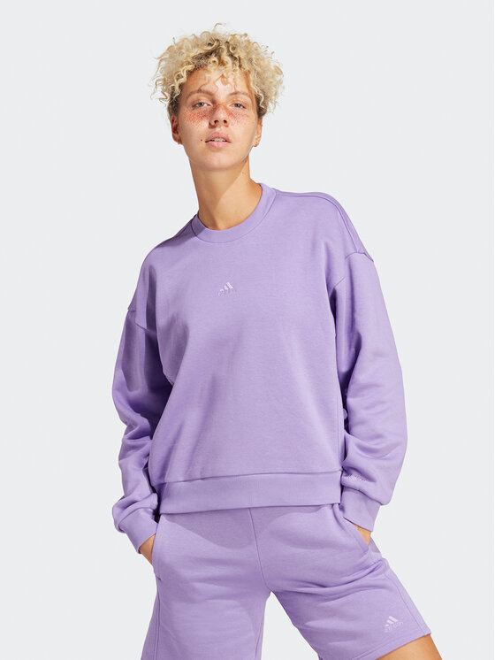 adidas Суитшърт ALL SZN Fleece Sweatshirt IC6450 Виолетов Loose Fit за Жени цена