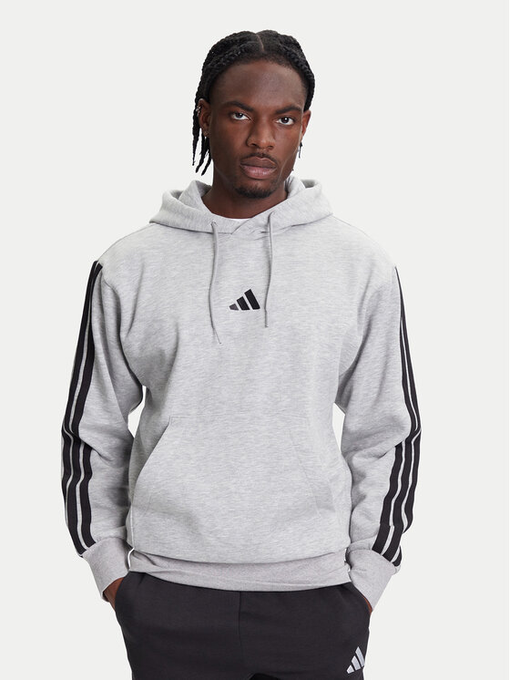 adidas Суитшърт Essentials 3-Stripes JE6302 Сив Regular Fit за Мъже цена