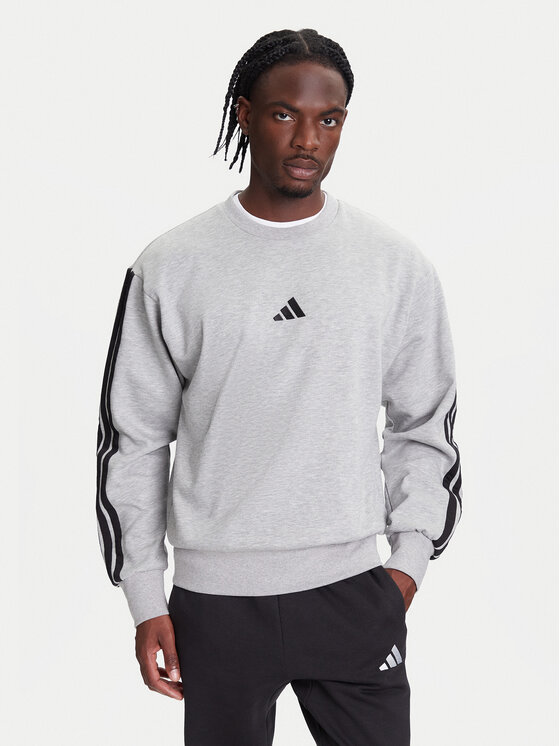 adidas Суитшърт Essentials 3-Stripes JE6308 Сив Regular Fit за Мъже цена