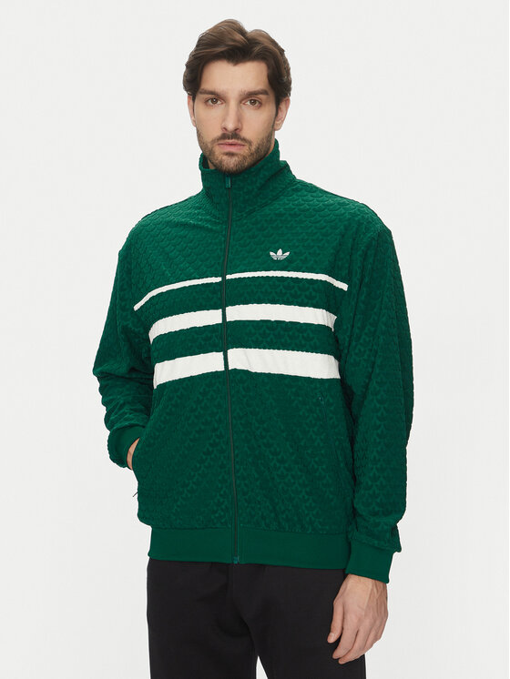 adidas Суитшърт Monogram JD0696 Зелен Loose Fit за Мъже цена