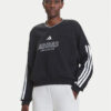 adidas Суитшърт Tiro Cut 3-Stripes JN2673 Черен Loose Fit за Жени цена