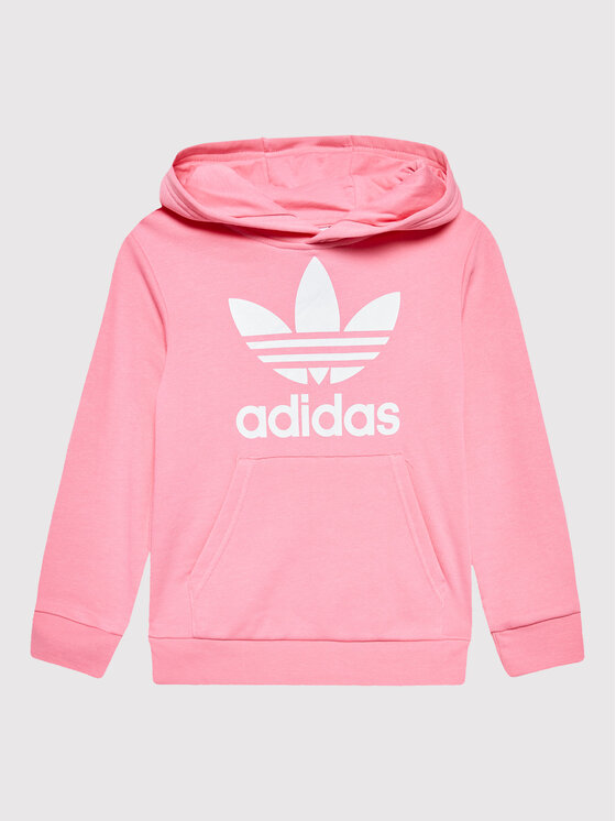 adidas Суитшърт Trefoil HK0271 Розов Regular Fit за Момичета цена
