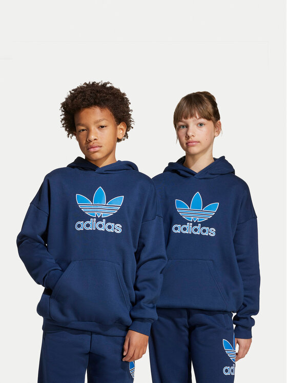 adidas Суитшърт Trefoil JV8651 Тъмносин Loose Fit за Бебета цена