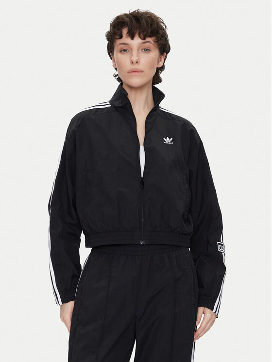 adidas Суитшърт adicolor Adibreak JD0860 Черен Loose Fit цвят на ниска цена