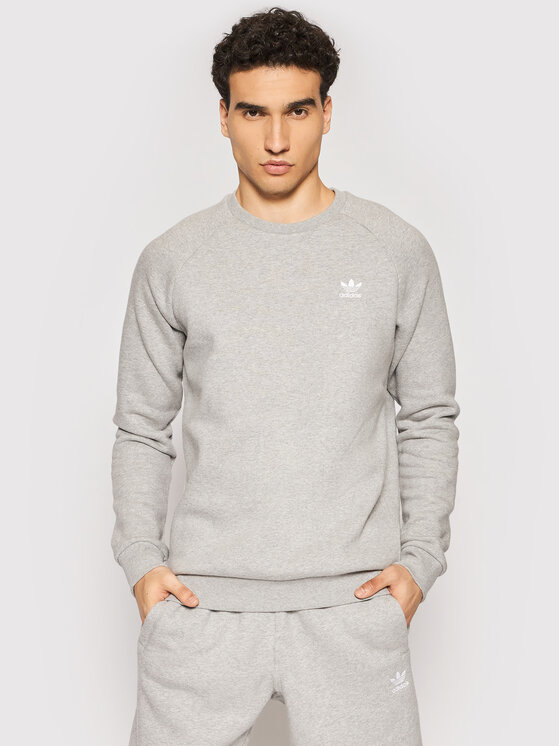 adidas Суитшърт adicolor Essentials Trefoil Crewneck H34642 Сив Regular Fit за Мъже цена