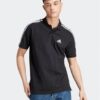 adidas Тениска с яка и копчета Essentials Piqué Embroidered Small Logo 3-Stripes Polo Shirt IC9310 Черен Regular Fit за Мъже цена