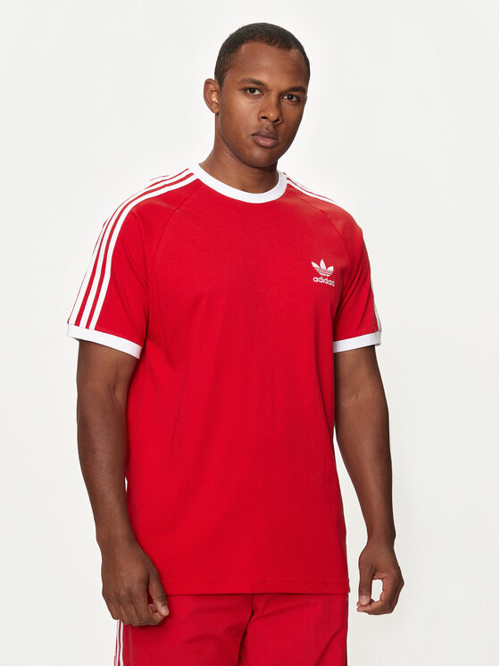 adidas Тишърт Adicolor Classics 3-Stripes T-Shirt IA4852 Червен Regular Fit за Мъже цена