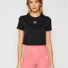 adidas Тишърт Crop Top GN2802 Черен Regular Fit за Жени цена