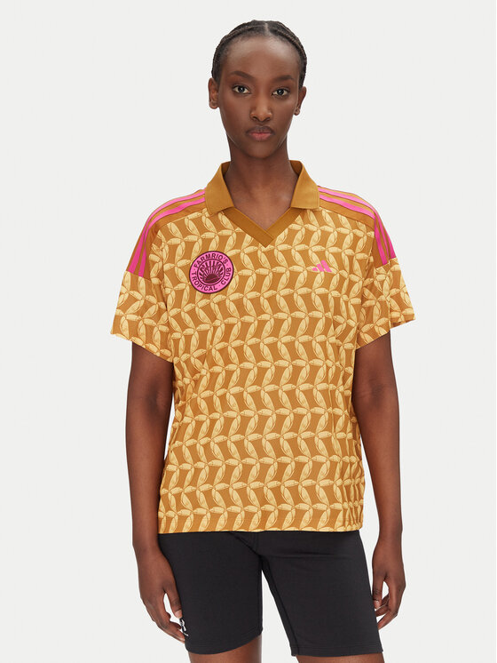 adidas Тишърт FARM Rio JD6303 Оранжев Loose Fit за Жени цена