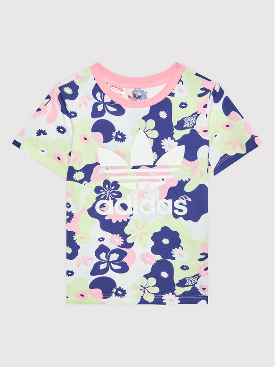 adidas Тишърт Flower Allover Print HE6930 Цветен Regular Fit за Момичета цена