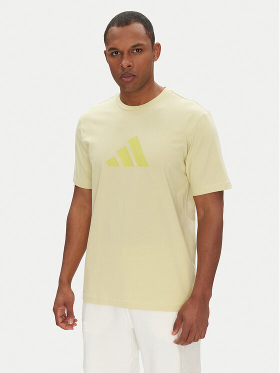 adidas Тишърт Future Icons 3 Bar Logo JD4920 Жълт Regular Fit за Мъже цена