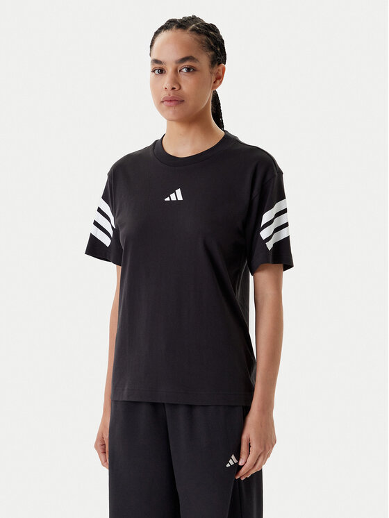 adidas Тишърт Future Icons 3-Stripes JE0237 Черен Regular Fit за Жени цена