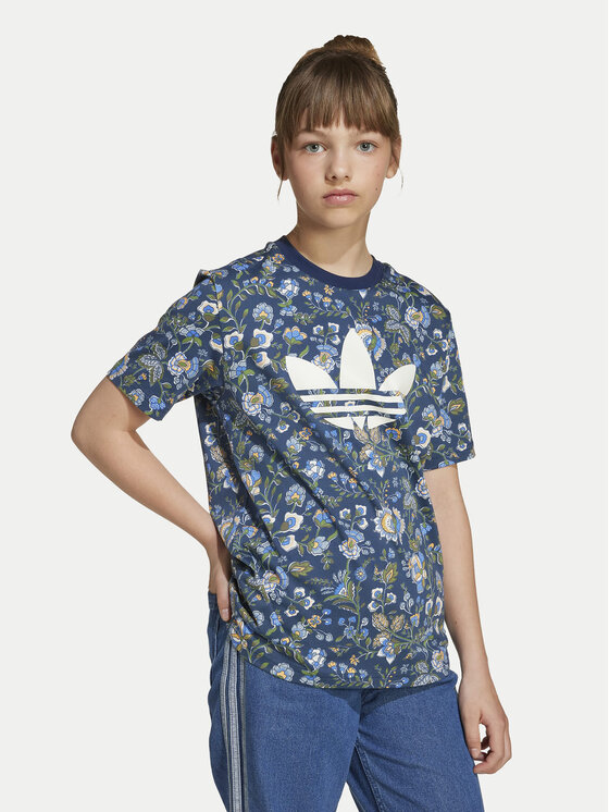 adidas Тишърт Liberty London JV7818 Тъмносин Loose Fit за Момичета цена