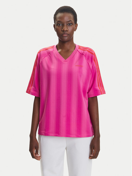 adidas Тишърт Linear JW6021 Розов Oversize за Жени цена