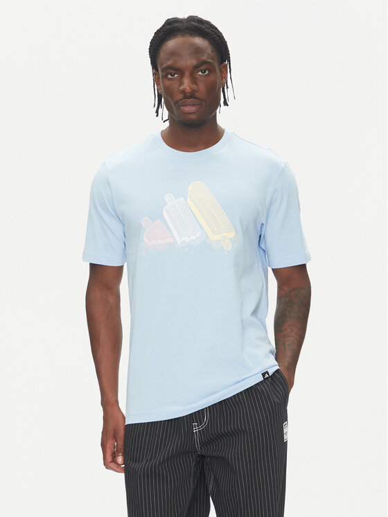 adidas Тишърт Lounge Ice Graphic JJ4019 Син Regular Fit за Мъже цена