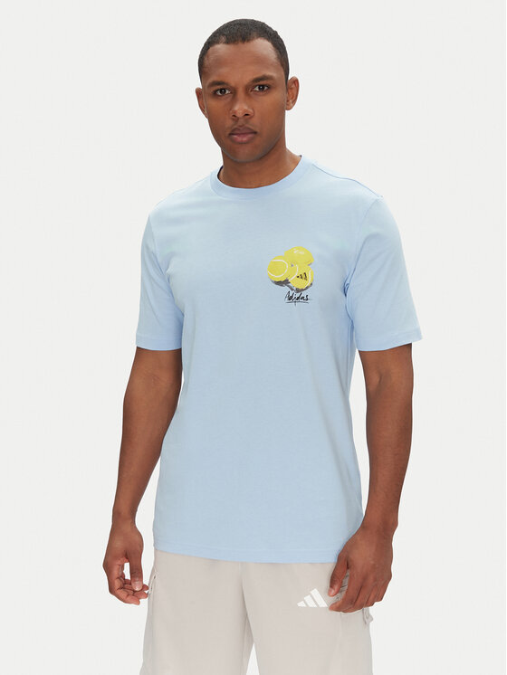 adidas Тишърт Lounge Still Life Lemons Graphic JJ3958 Син Regular Fit за Мъже цена