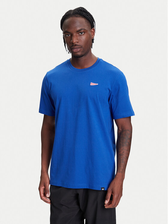 adidas Тишърт Pennant Trim Graphic JL9227 Син Regular Fit за Мъже цена