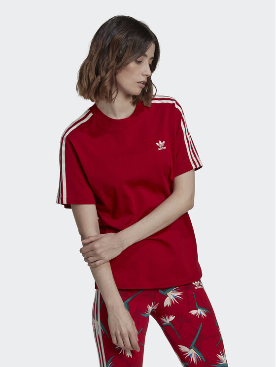 adidas Тишърт THEBE MAGUGU HK5209 Червен Regular Fit за Жени цена