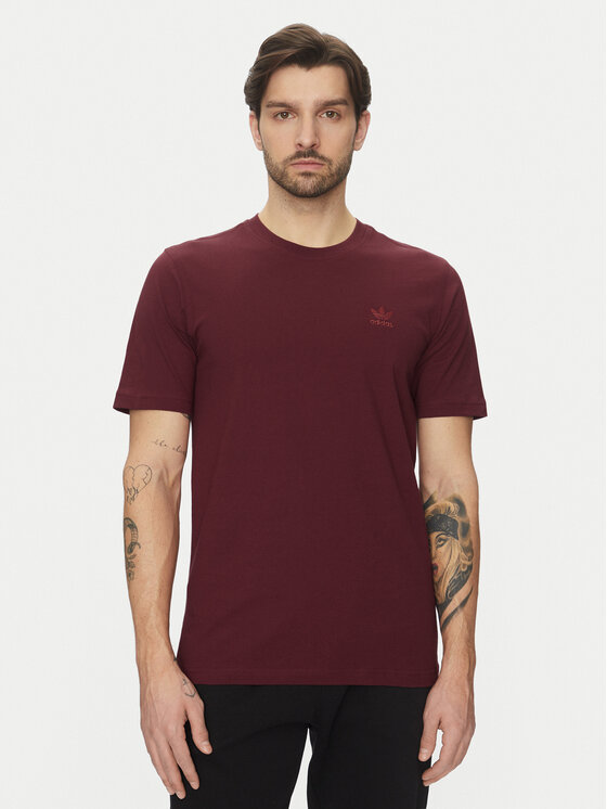 adidas Тишърт Trefoil Essentials JC9992 Бордо Regular Fit за Мъже цена