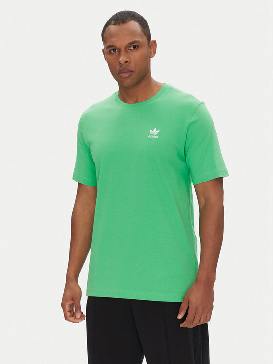 adidas Тишърт Trefoil Essentials JN0235 Зелен Regular Fit за Мъже цена