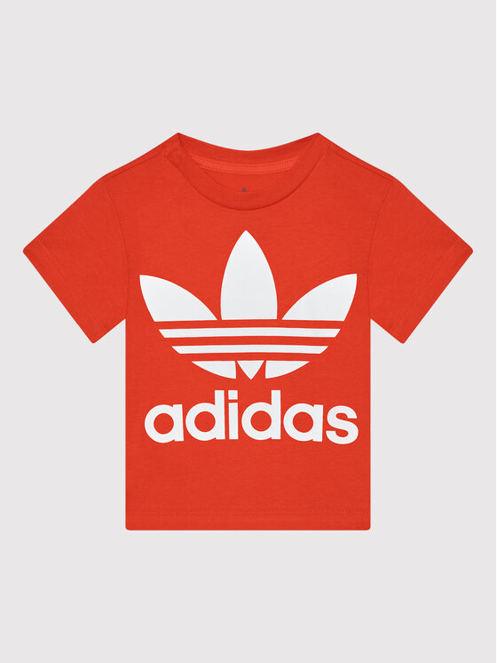 adidas Тишърт Trefoil HE2189 Червен Regular Fit за Момчета цена