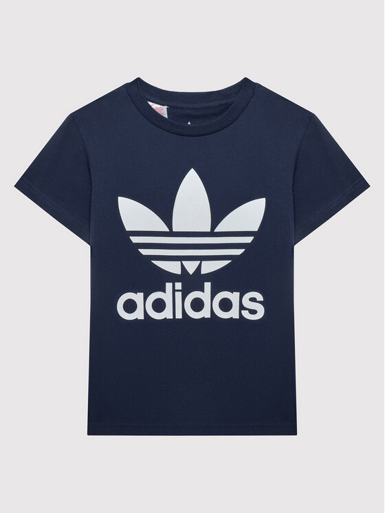 adidas Тишърт Trefoil HK0260 Тъмносин Regular Fit за Момчета цена