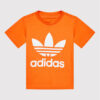 adidas Тишърт Trefoil HK7514 Оранжев Regular Fit за Момчета цена