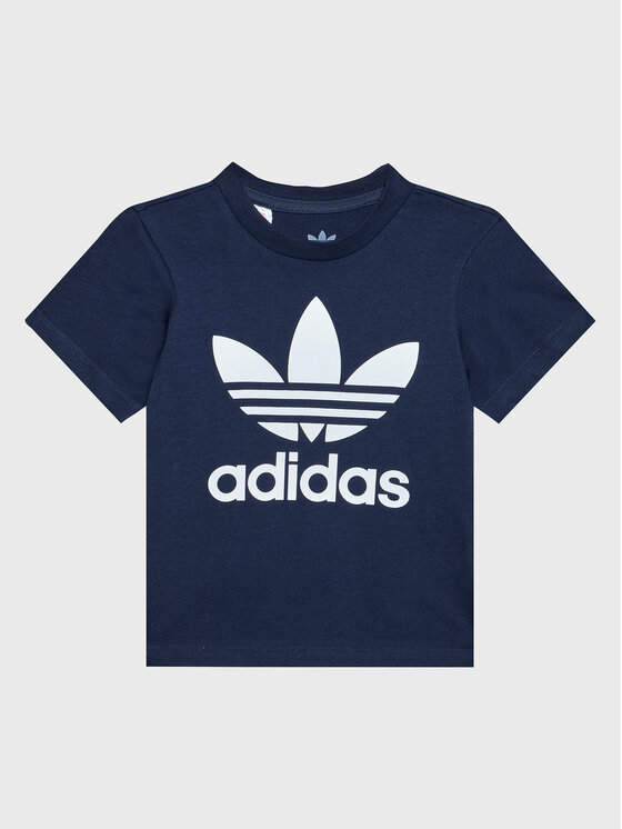adidas Тишърт Trefoil Tee HK7503 Тъмносин Regular Fit за Момчета цена