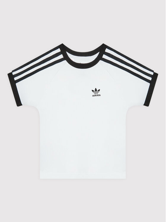 adidas Тишърт adicolor 3-Stripes HK2912 Бял Loose Fit за Момичета цена