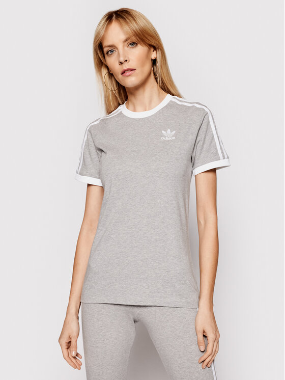 adidas Тишърт adicolor Classics 3-Stripes GN2909 Сив Regular Fit за Жени цена