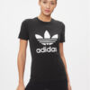 adidas Тишърт adicolor Classics Trefoil GN2896 Черен Standard Fit цвят на ниска цена