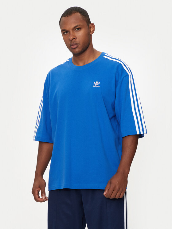 adidas Тишърт adicolor IZ2481 Син Oversize за Мъже цена