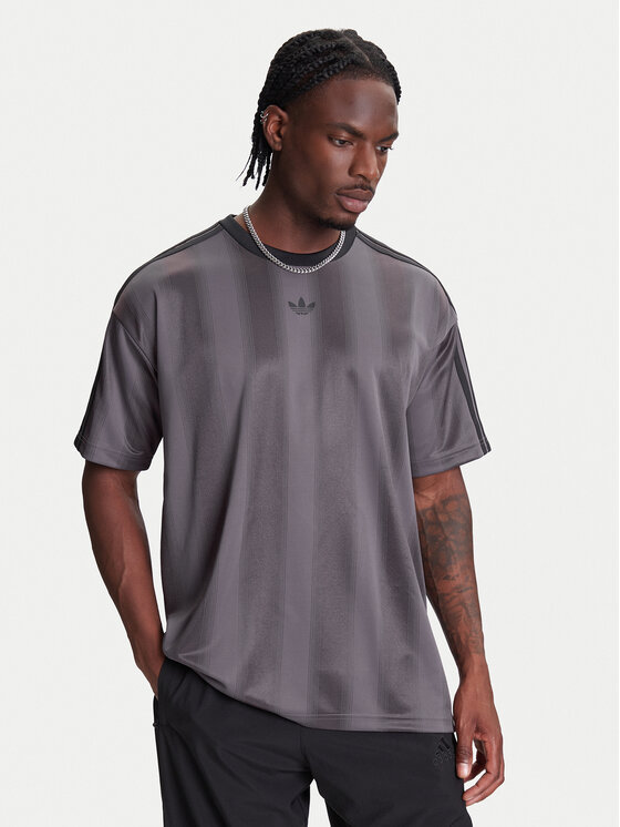 adidas Тишърт adicolor Jacquard JW5880 Сив Loose Fit за Мъже цена