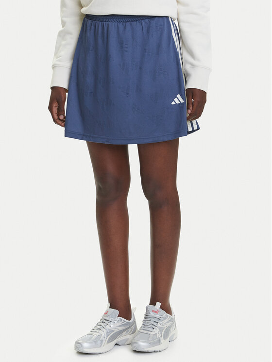 adidas спортна пола Stadium 3-Stripes Tennis Inspired Jacquard JV5632 Син Regular Fit за Жени цена