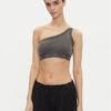 adidas топ Ribbed JC7558 Сив Slim Fit за Жени цена