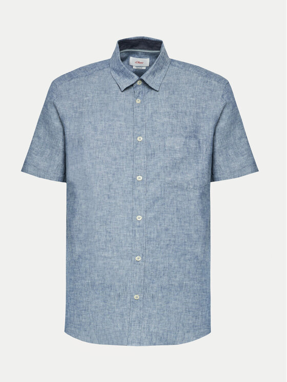 s.Oliver Риза 2149785 Син Regular Fit за Мъже цена