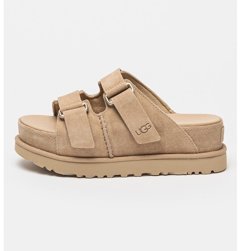 Велурени чехли с лого UGG