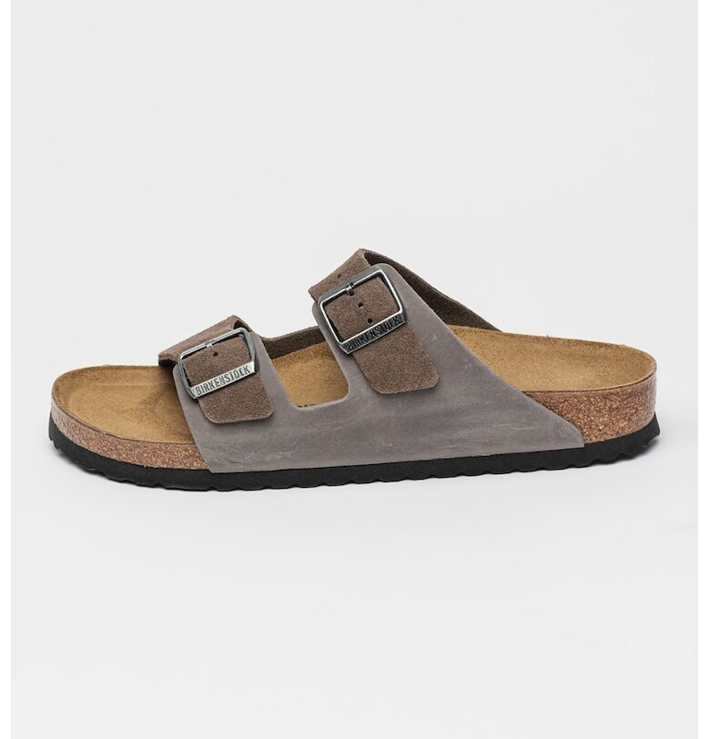 Велурени чехли с регулираща се тока Birkenstock