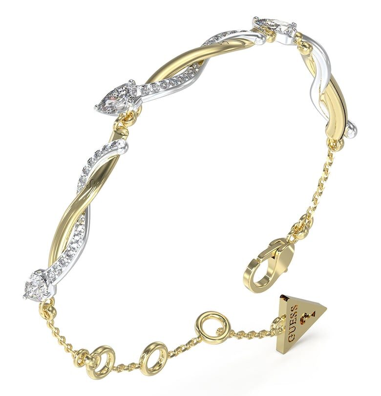 Гривна от неръждаема стомана с кристали GUESS