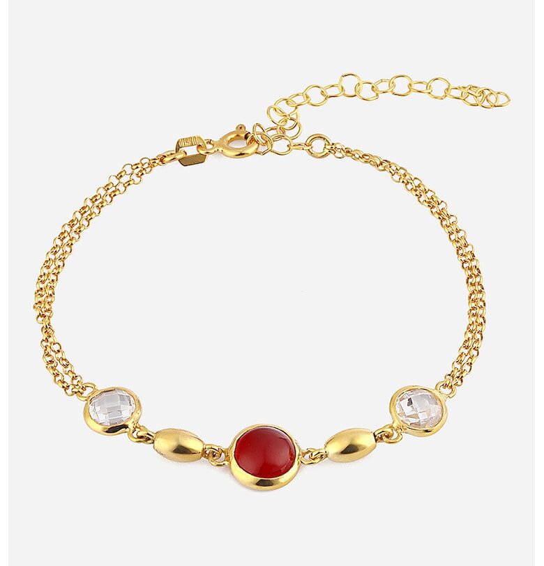 Гривна от сребро с рубин Meks Jewels
