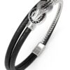 Гривна от стомана и кожа GUESS
