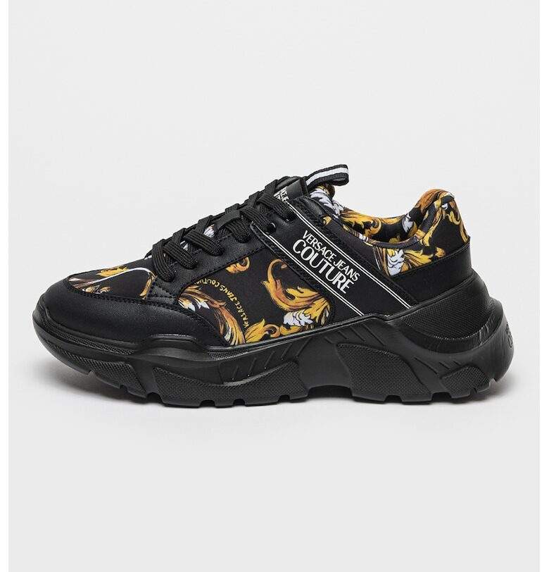 Десенирани спортни обувки с кожа Versace Jeans Couture