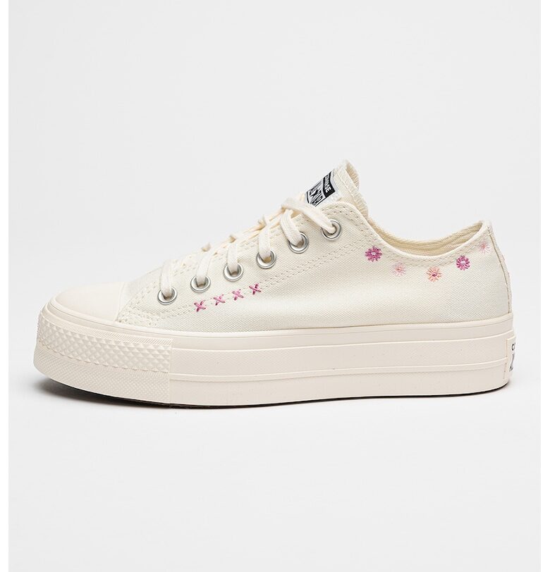 Кецове Lift с флорална бродерия и равна платформа Converse
