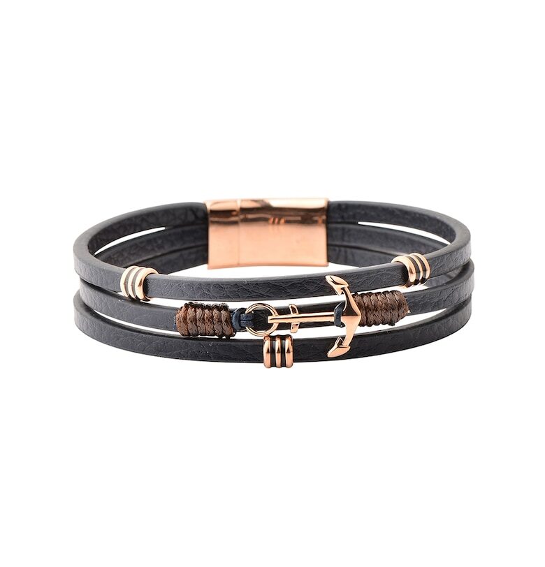 Кожена гривна с метални елементи US Polo Assn