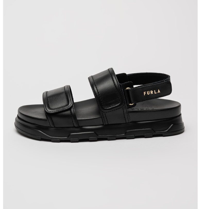 Кожени сандали с велкро Furla