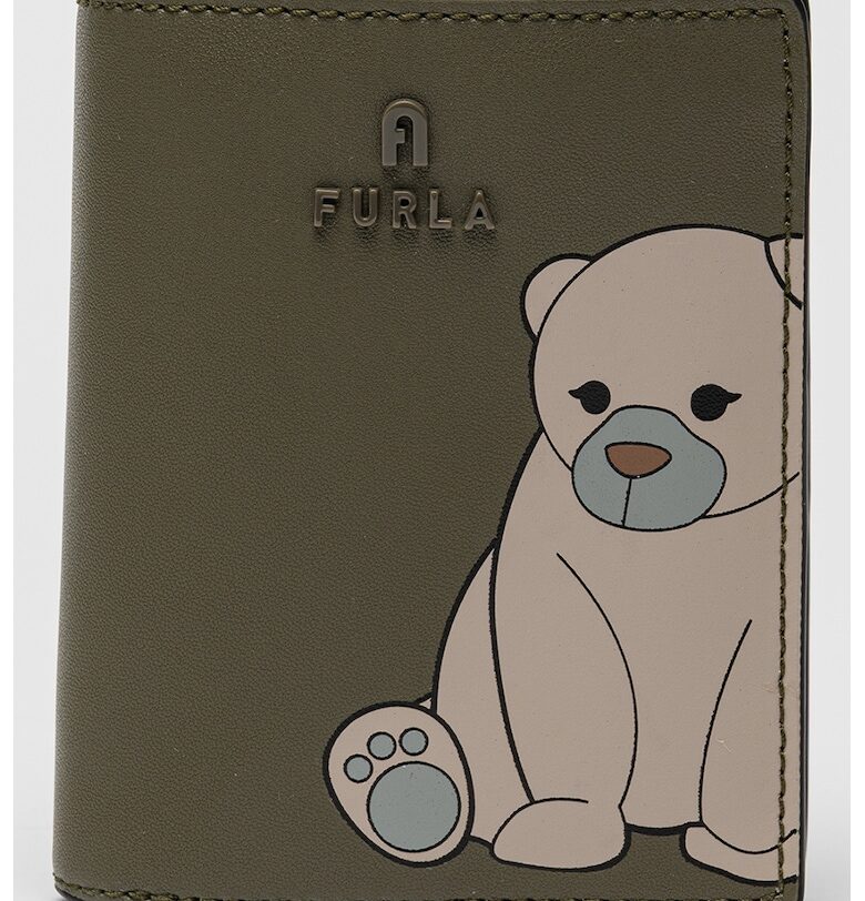 Кожено портмоне с принт Teddy Bear Furla