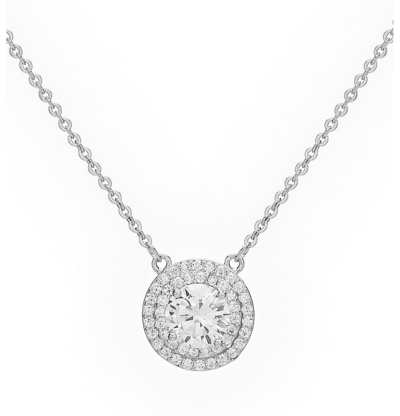 Колие Cristal с циркони - Сребрист US Polo Assn