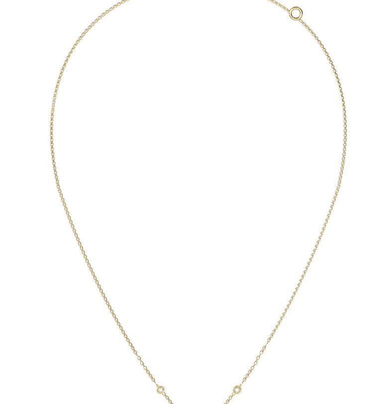 Колие от неръждаема стомана с висулка с циркони GUESS