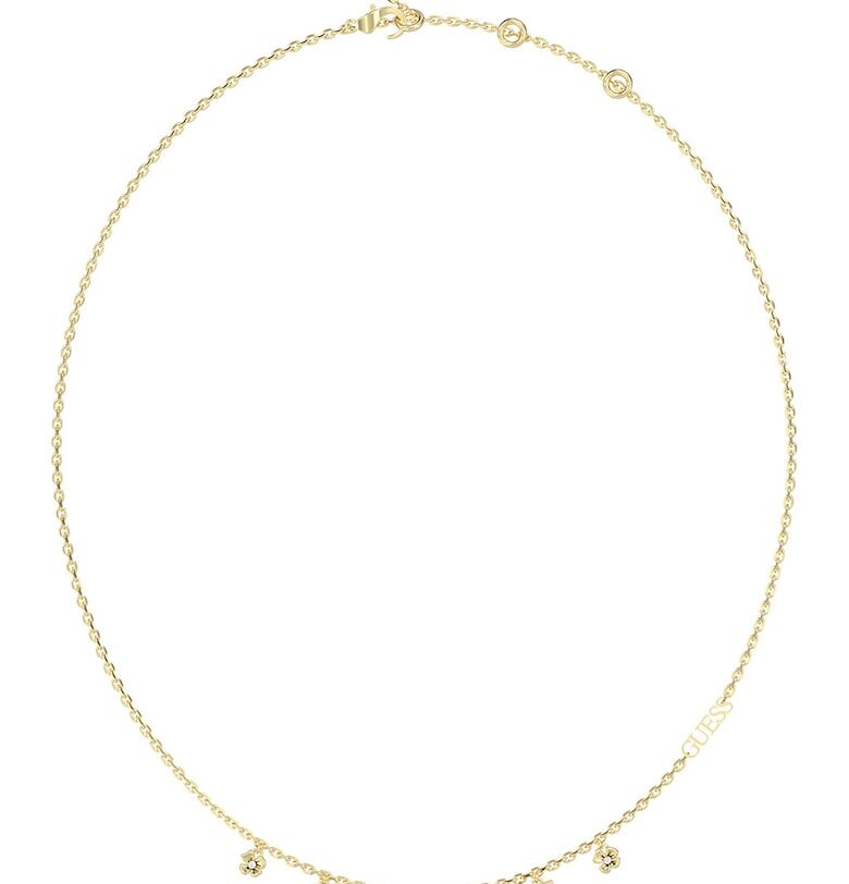 Колие от неръждаема стомана с висулки надпис GUESS